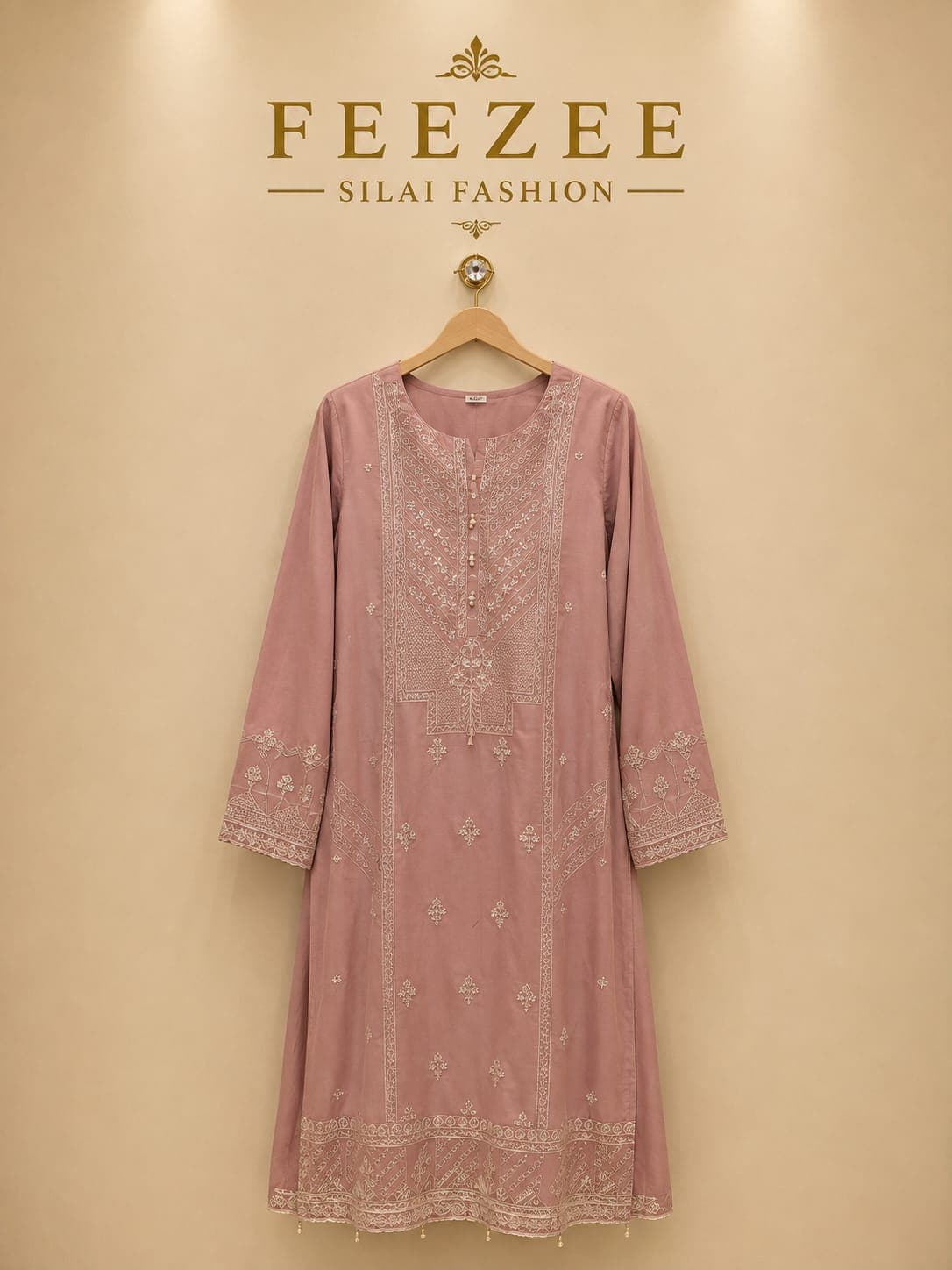 Rose pret, sweetheart neck