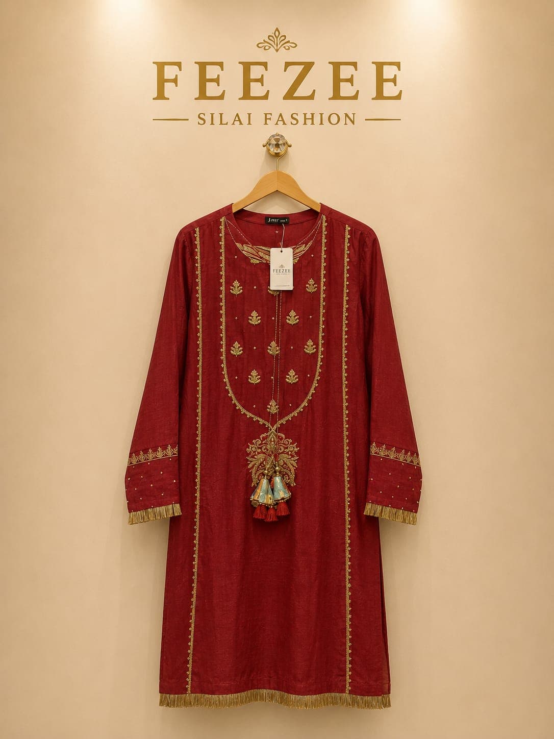 Shirin Maroon Zari